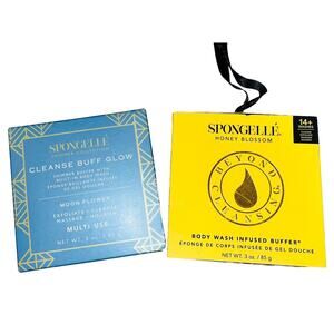 Spongelle Body Wash Sponge & Buffer Bundle~HONEY BLOSSOM Moon Flower~14+Washes